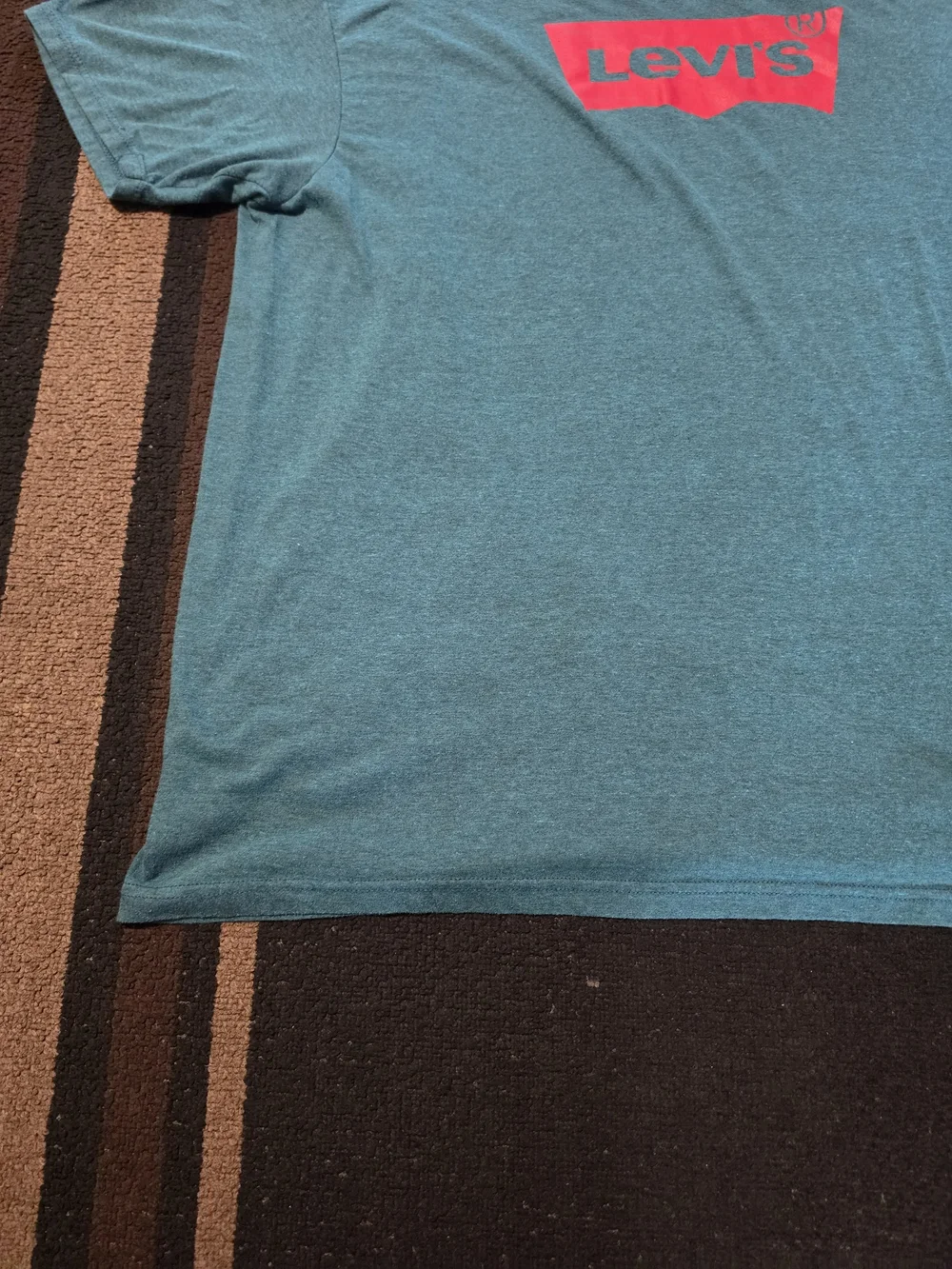 Levi's Teal Short Sleeve Tee with Red Logo